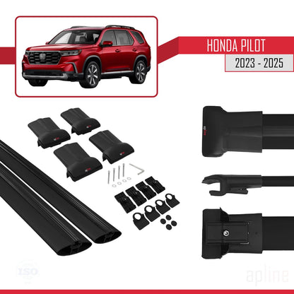 Compatible with Honda Pilot 2023-2025 Fly Model Car Roof Rack Cross Bar Black Aluminium 2 Bars