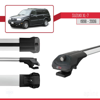 Compatible with Suzuki XL-7 1998-2006 ACE-1 Car Roof Rack Cross Bar Grey Aluminium 3 Bars