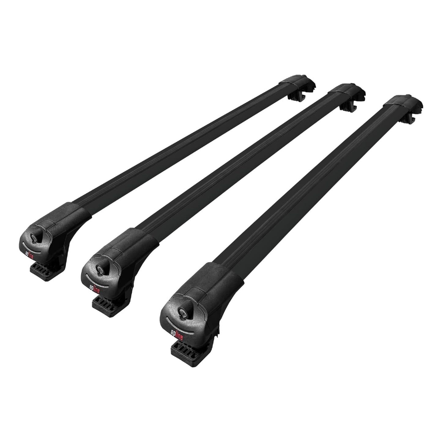 Compatible with Dacia Duster (HS) Post-Facelift 2014-2017 ACE-1 Car Roof Rack Cross Bar Black Aluminium 3 Bars
