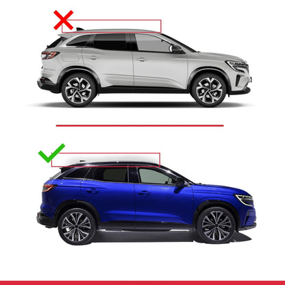 Compatible with Renault Austral (RHN) 2022-2025 ACE-2 Car Roof Rack Cross Bar Grey Aluminium 2 Bars