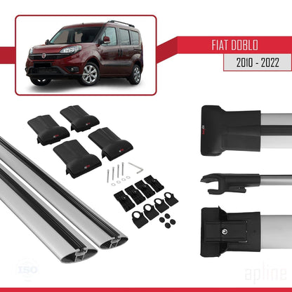 Compatible with Fiat Doblo 2 2010-2022 Fly Model Car Roof Rack Cross Bar Grey Aluminium 2 Bars