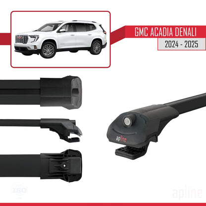 Compatible with GMC Acadia Denali 2024-2025 ACE-1 Car Roof Rack Cross Bar Black Aluminium 3 Bars