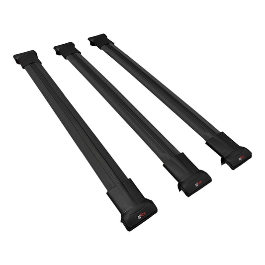 Compatible with Mercedes Vaneo (W414) 2001-2005 FLY Model Roof Rack Black 3 Aluminium Bars