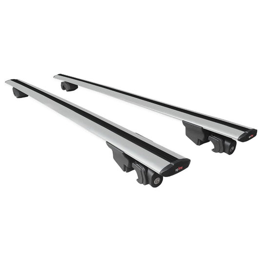 Compatible with Jaguar F-Pace (X761) 2016-2025 HOOK Model Car Roof Rack Cross Bar Grey Aluminium 2 Bars