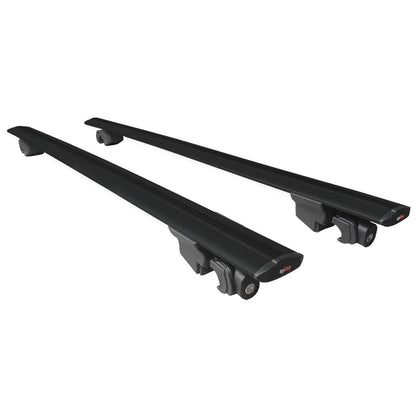 Compatible with Hyundai ix35 2 (LM) 2010-2015 HOOK Model Car Roof Rack Cross Bar Black Aluminium 2 Bars