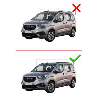 Compatible with Opel Combo E Life 2023-2025 ACE-2 Car Roof Rack Cross Bar Black Aluminium 2 Bars