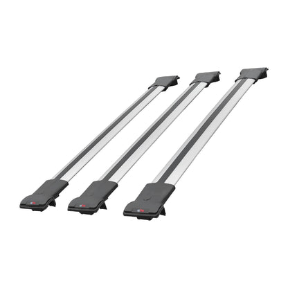 Compatible with Mercedes Vaneo (W414) 2002-2005 FLY Model Car Roof Rack Cross Bar Grey Aluminium 3 Bars