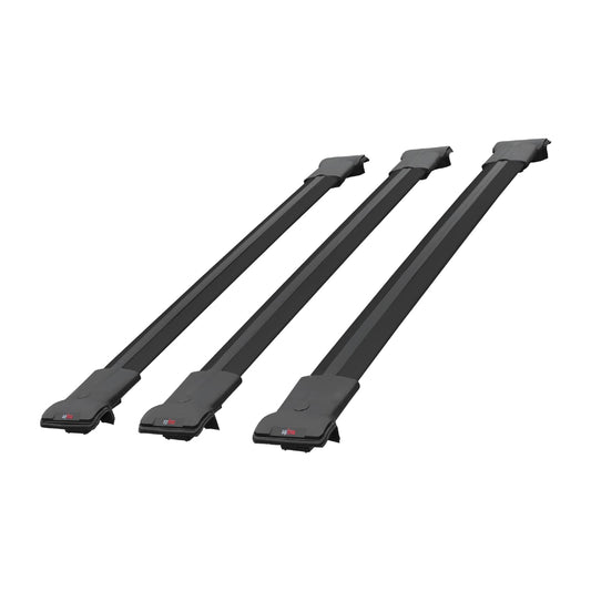 Compatible with Fiat Scudo 2 2007-2016 FLY Model Car Roof Rack Cross Bar Black Aluminium 3 Bars